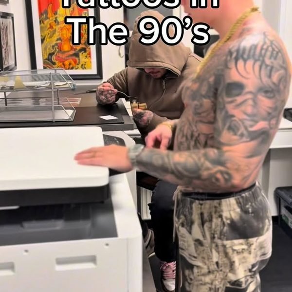 Video by Christian Boye Larsen on May 27, 2026. May be an image of one or more people, tattoo and text that says 'Tattoos in The The90's 90'