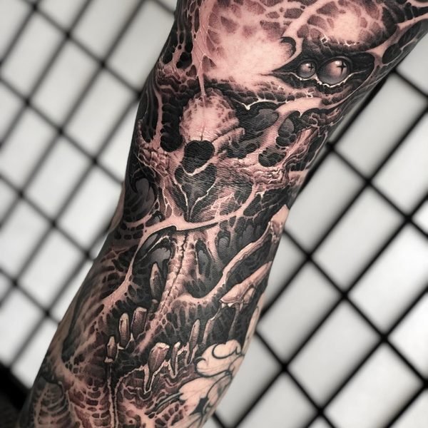 Photo by Christian Boye Larsen on May 10, 2026. May be an image of one or more people, tattoo and skull.