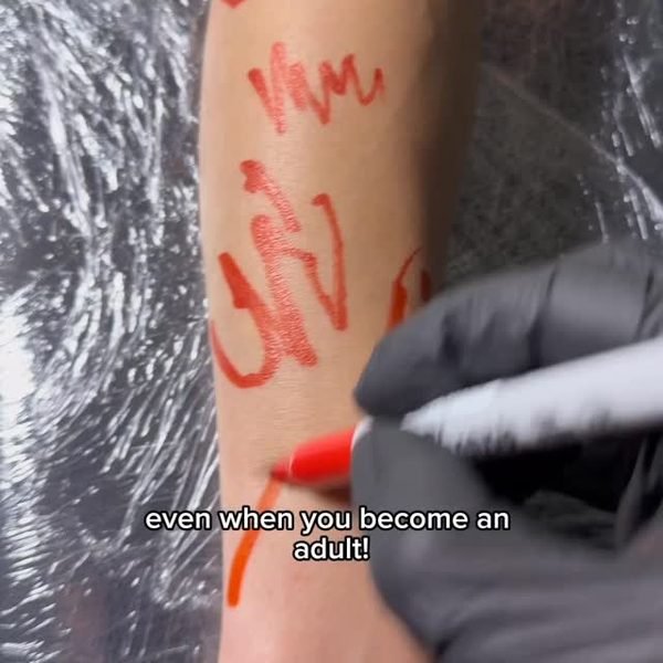 Video by Christian Boye Larsen on May 23, 2026. May be a doodle of ‎one or more people, henna, tattoo and ‎text that says '‎Vi לקיט even whe