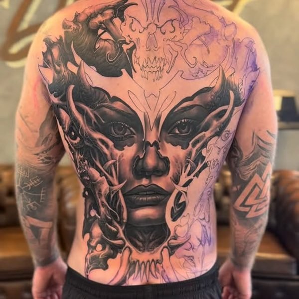 Video by Christian Boye Larsen on June 03, 2026. May be an image of one or more people, tattoo, eagle, skull and text.