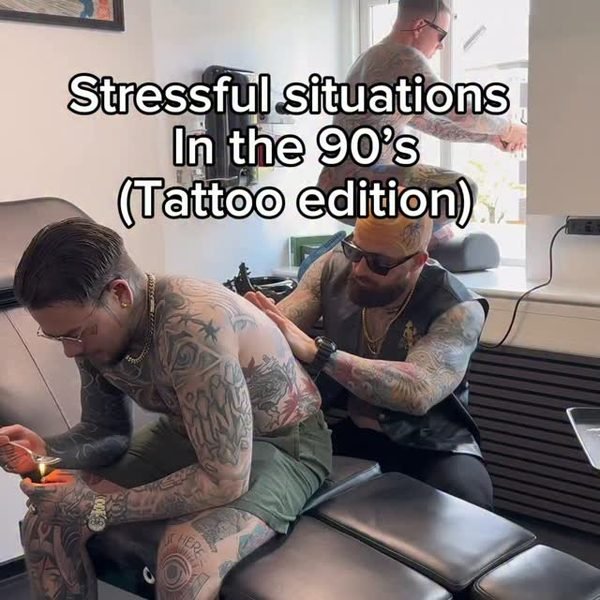 Video by Christian Boye Larsen on July 16, 2026. May be an image of one or more people, tattoo and text that says 'Stressful Stressfulsituat